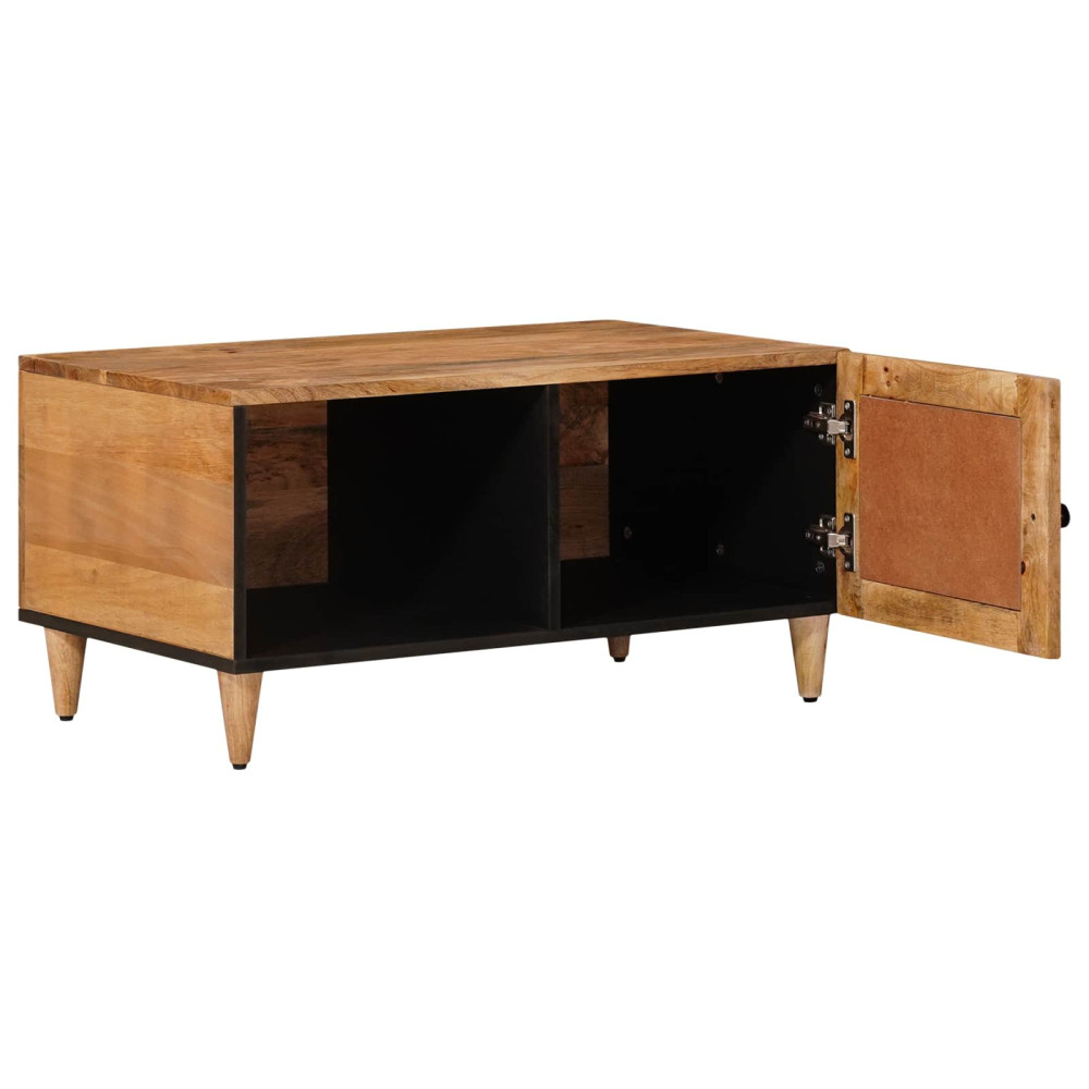 Produktbild för Kaffeebord Naturfärg 80 x 50 x 40 cm Massivt mangoträ