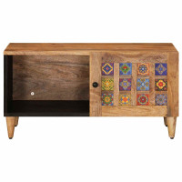 Produktbild för Kaffeebord Naturfärg 80 x 50 x 40 cm Massivt mangoträ
