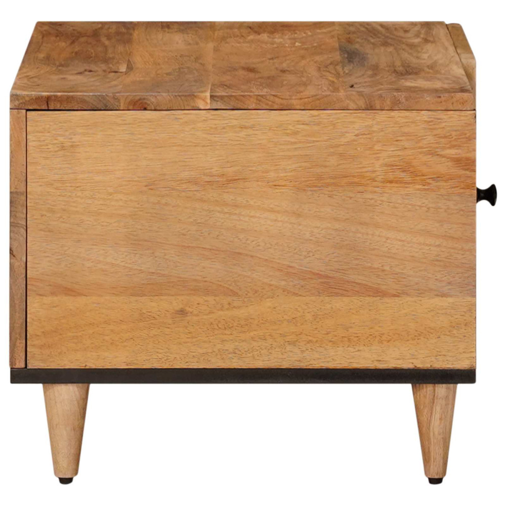 Produktbild för Kaffeebord Naturfärg 80 x 50 x 40 cm Massivt mangoträ