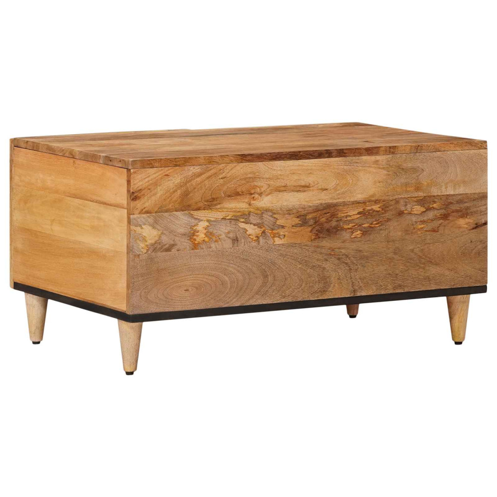 Produktbild för Kaffeebord Naturfärg 80 x 50 x 40 cm Massivt mangoträ