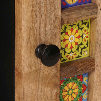 Produktbild för Kaffeebord Naturfärg 80 x 50 x 40 cm Massivt mangoträ