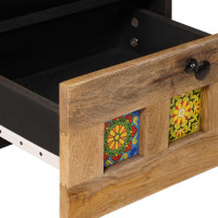 Produktbild för Nattduksbord Naturfärg 40 x 33 x 46 cm Massivt mangoträ