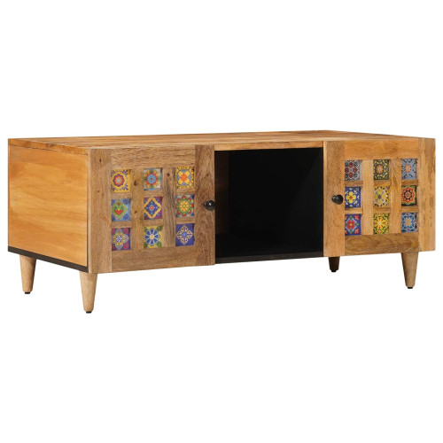 vidaXL Kaffeebord Naturfärg 100 x 54 x 40 cm Massivt mangoträ - Soffbord