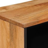 Produktbild för TV-skåp med lagring Naturfärg 80 x 33 x 46 cm Massivt mangoträ