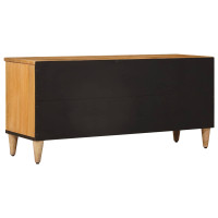 Produktbild för TV-skåp med låda Naturfärg 100 x 33 x 46 cm Massivt mangoträ