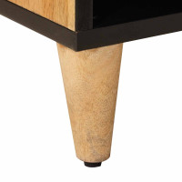 Produktbild för TV-skåp med låda Naturfärg 100 x 33 x 46 cm Massivt mangoträ
