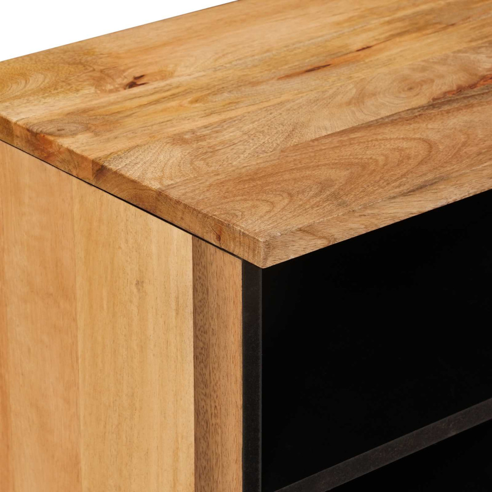 Produktbild för TV-skåp med låda Naturfärg 80 x 33 x 46 cm Massivt mangoträ