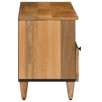 Produktbild för TV-skåp med låda Naturfärg 100 x 33 x 46 cm Massivt mangoträ