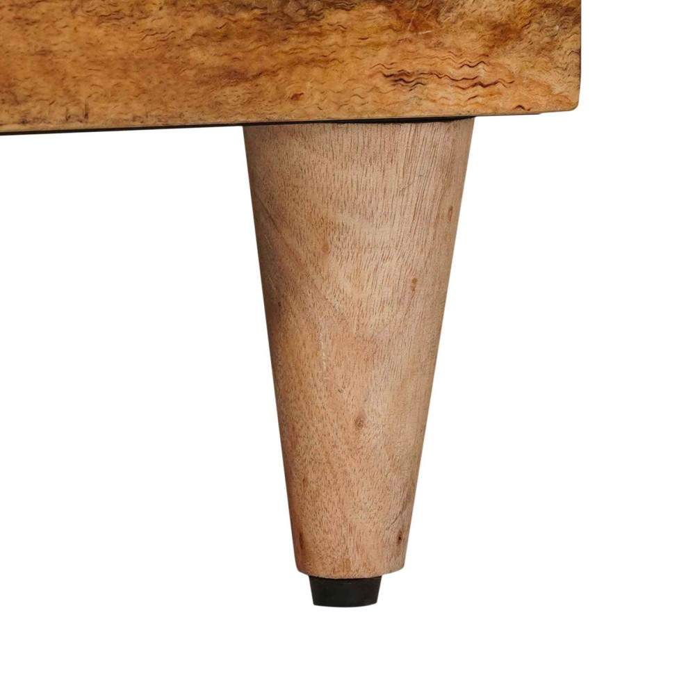 Produktbild för TV-skåp med låda Naturfärg 100 x 33 x 46 cm Massivt mangoträ