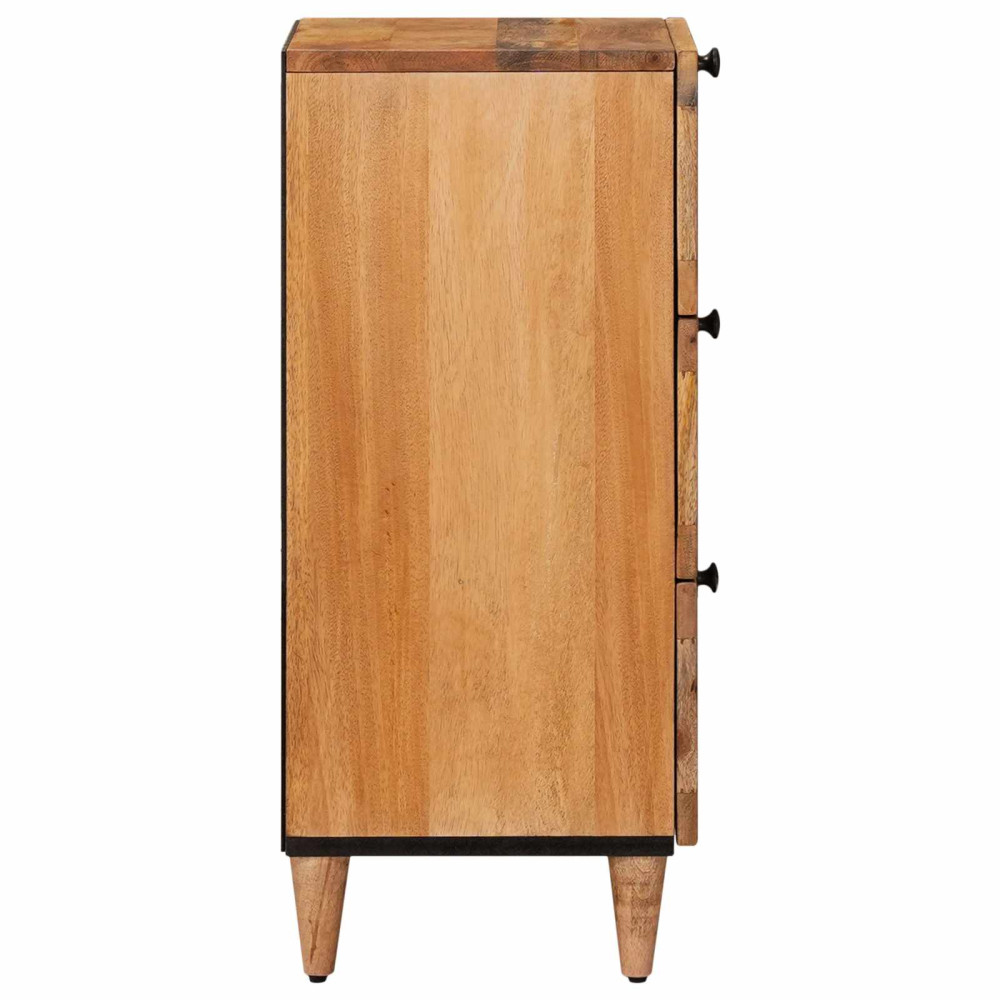 Produktbild för Sideboard med låda Naturfärg 40 x 33 x 75 cm Massivt mangoträ