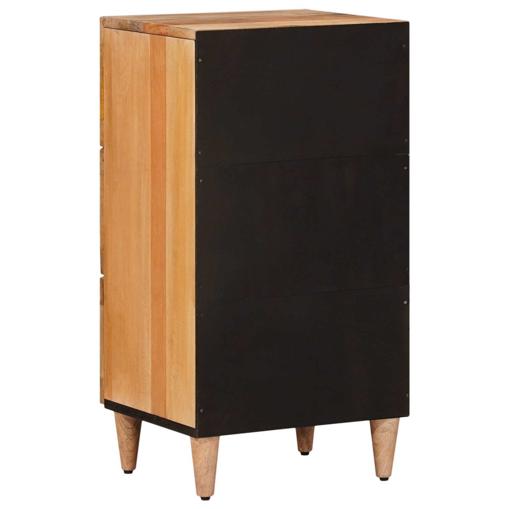 Produktbild för Sideboard med låda Naturfärg 40 x 33 x 75 cm Massivt mangoträ