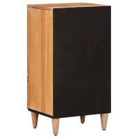Produktbild för Sideboard med låda Naturfärg 40 x 33 x 75 cm Massivt mangoträ