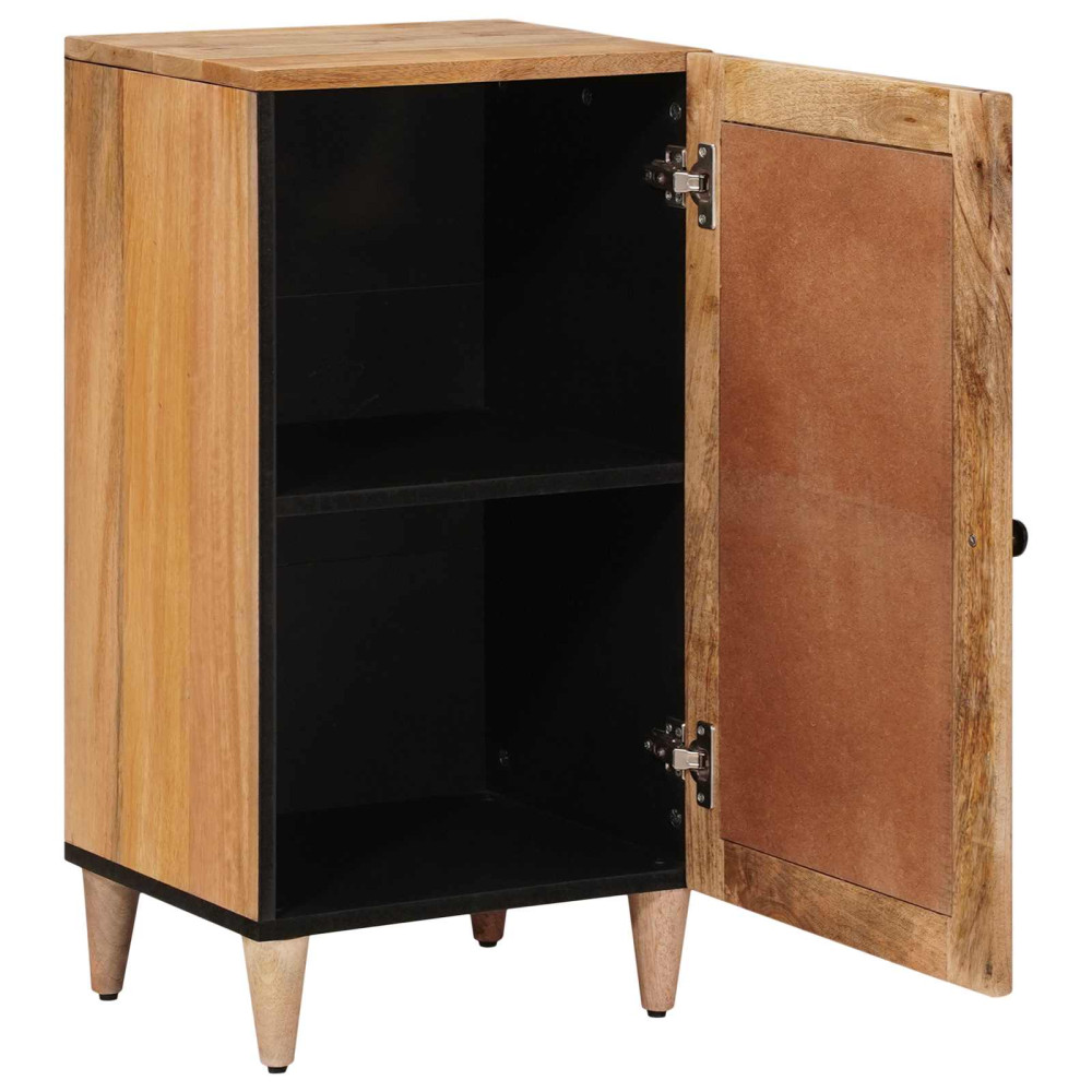 Produktbild för Sideboard med dörr Naturfärg 40 x 33 x 75 cm Massivt mangoträ