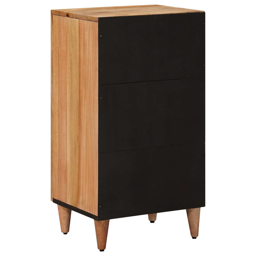 Produktbild för Sideboard med dörr Naturfärg 40 x 33 x 75 cm Massivt mangoträ