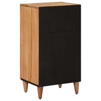 Produktbild för Sideboard med dörr Naturfärg 40 x 33 x 75 cm Massivt mangoträ
