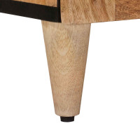 Produktbild för Sideboard med dörr Naturfärg 40 x 33 x 75 cm Massivt mangoträ