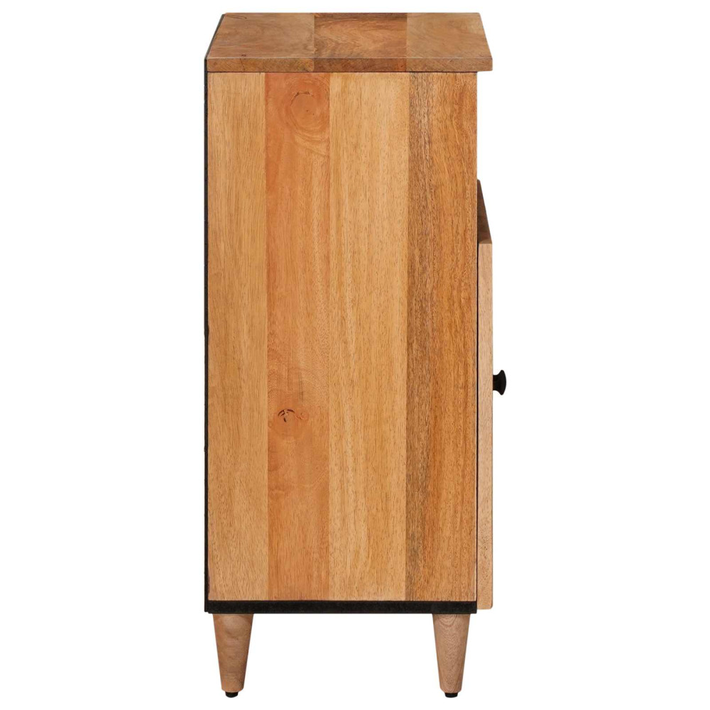 Produktbild för Sideboard med dörr Naturfärg 60 x 33,5 x 75 cm Massivt mangoträ