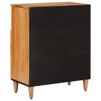 Produktbild för Sideboard med dörr Naturfärg 60 x 33,5 x 75 cm Massivt mangoträ