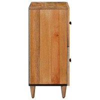 Produktbild för Sideboard med dörr Naturfärg 60 x 33 x 75 cm Massivt mangoträ