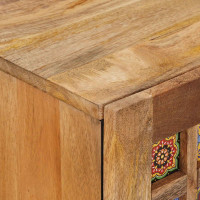 Produktbild för Sideboard med dörr Naturfärg 60 x 33 x 75 cm Massivt mangoträ