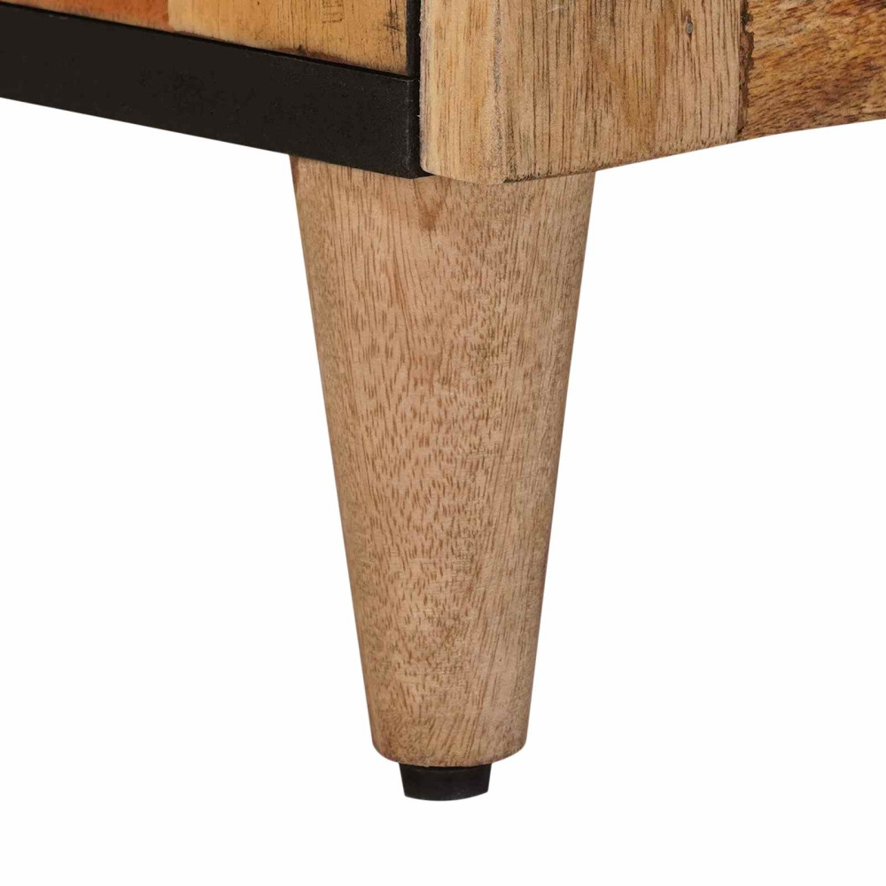 Produktbild för Sideboard med dörr Naturfärg 60 x 33 x 75 cm Massivt mangoträ