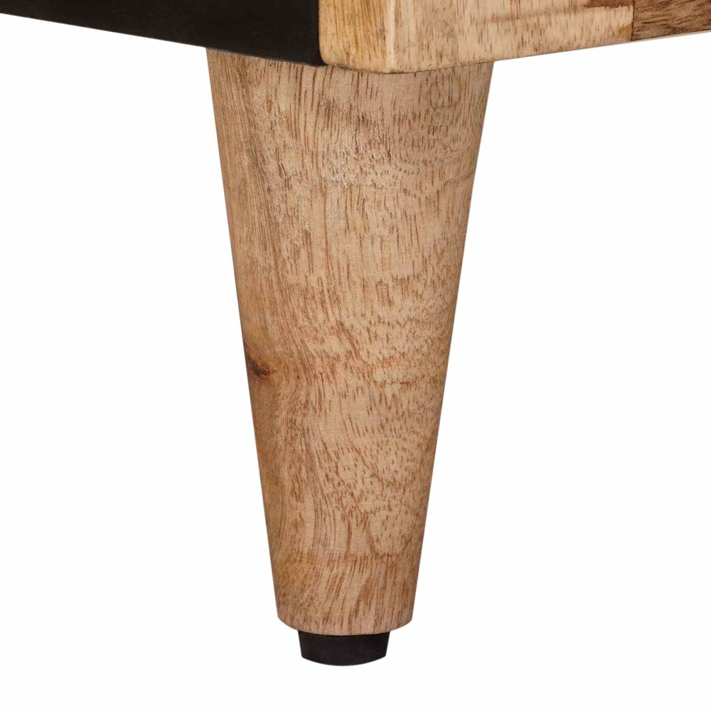 Produktbild för Sideboard med dörr Naturfärg 80 x 33 x 75 cm Massivt mangoträ