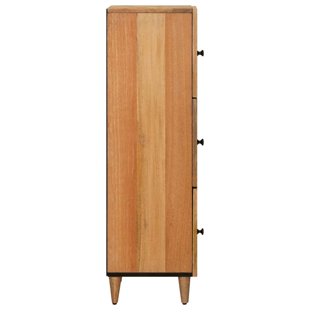 Produktbild för Skåp med lagring Naturfärg 40 x 33 x 110 cm Massivt mangoträ