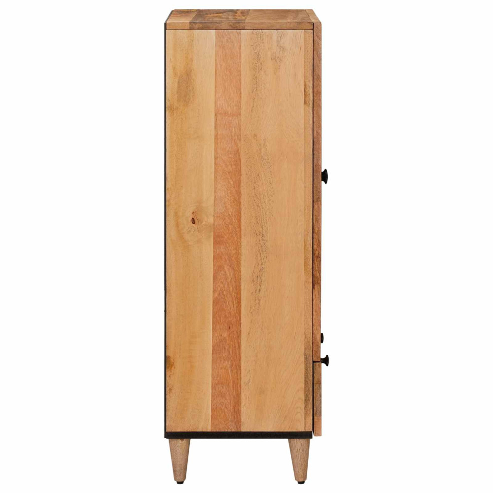 Produktbild för Skåp med låda Naturfärg 60 x 33,5 x 100 cm Massivt mangoträ