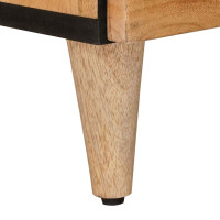 Produktbild för Skåp med låda Naturfärg 60 x 33,5 x 100 cm Massivt mangoträ