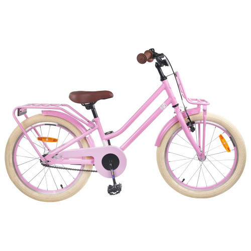 vidaXL Barncykel 18 Tum för 5-7 år gamla Ljusrosa