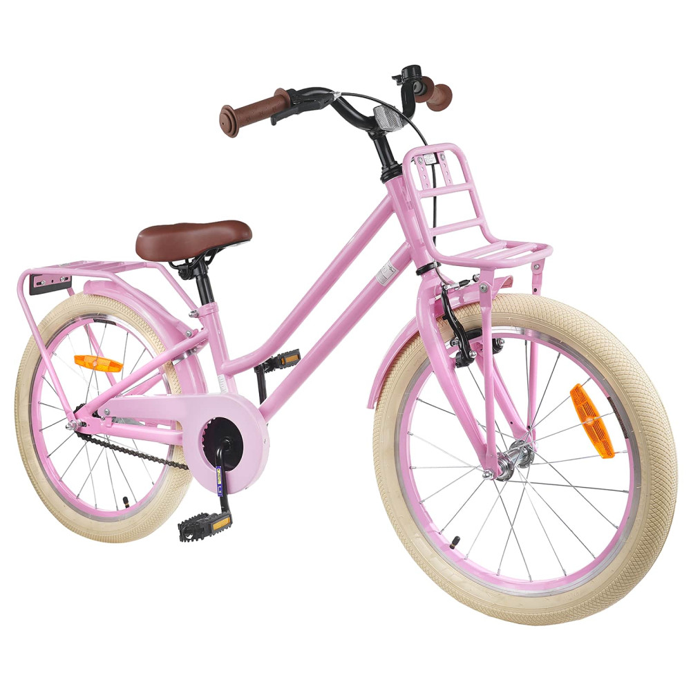 Produktbild för Barncykel 18 Tum för 5-7 år gamla Ljusrosa