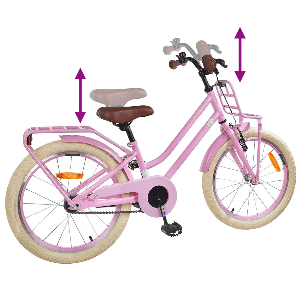 Produktbild för Barncykel 18 Tum för 5-7 år gamla Ljusrosa