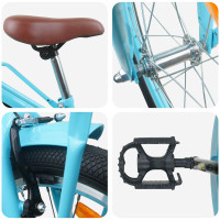 Produktbild för Barncykel 18 Tum för 5-7 år gamla Ljusblå