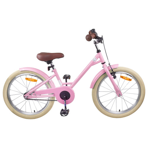 vidaXL Barncykel 18 Tum för 5-7 år gamla Ljusrosa
