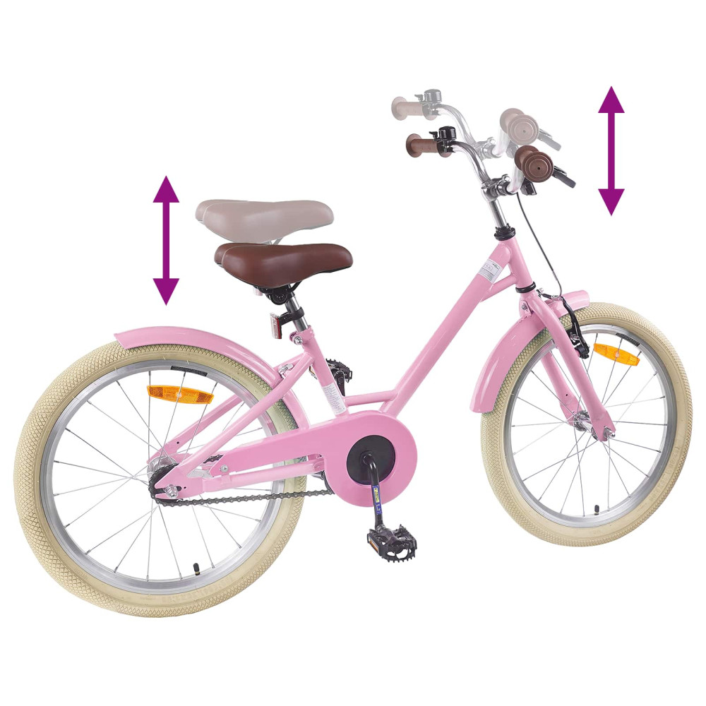 Produktbild för Barncykel 18 Tum för 5-7 år gamla Ljusrosa
