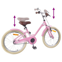 Produktbild för Barncykel 18 Tum för 5-7 år gamla Ljusrosa
