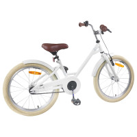 Produktbild för Barncykel 18 Tum för 5-7 år gamla Vit