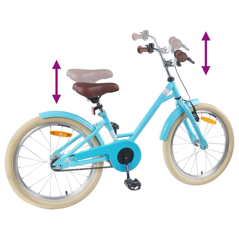 Produktbild för Barncykel 18 Tum för 5-7 år gamla Ljusblå