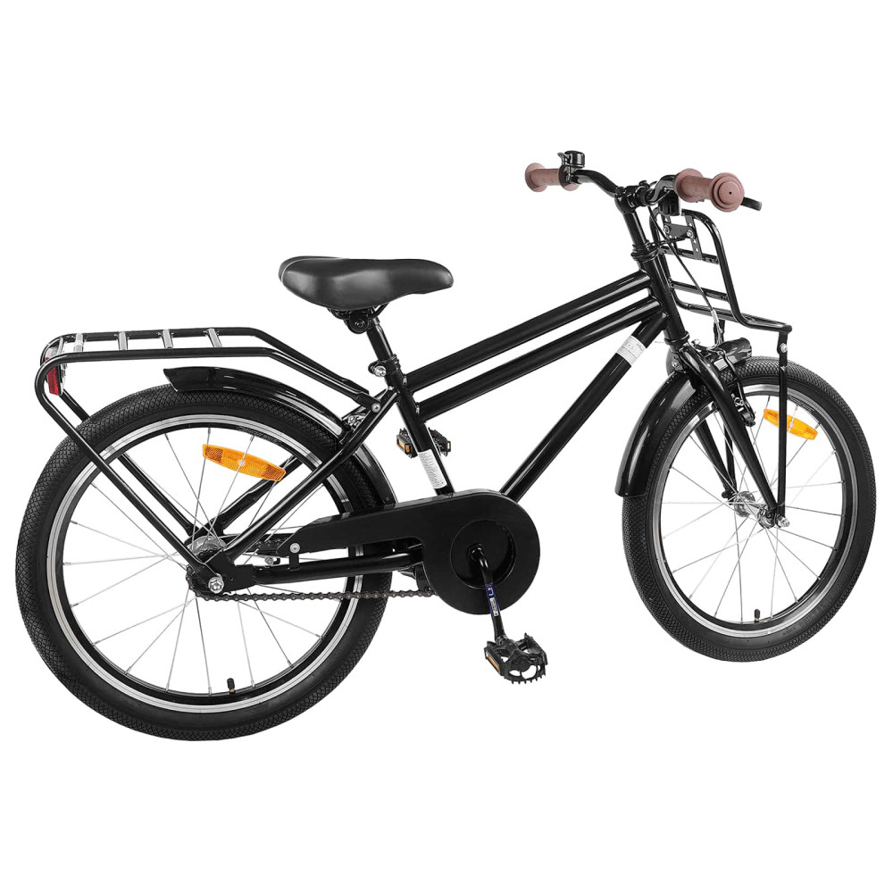 Produktbild för Barncykel 18 Tum för 5-7 år gamla Svart