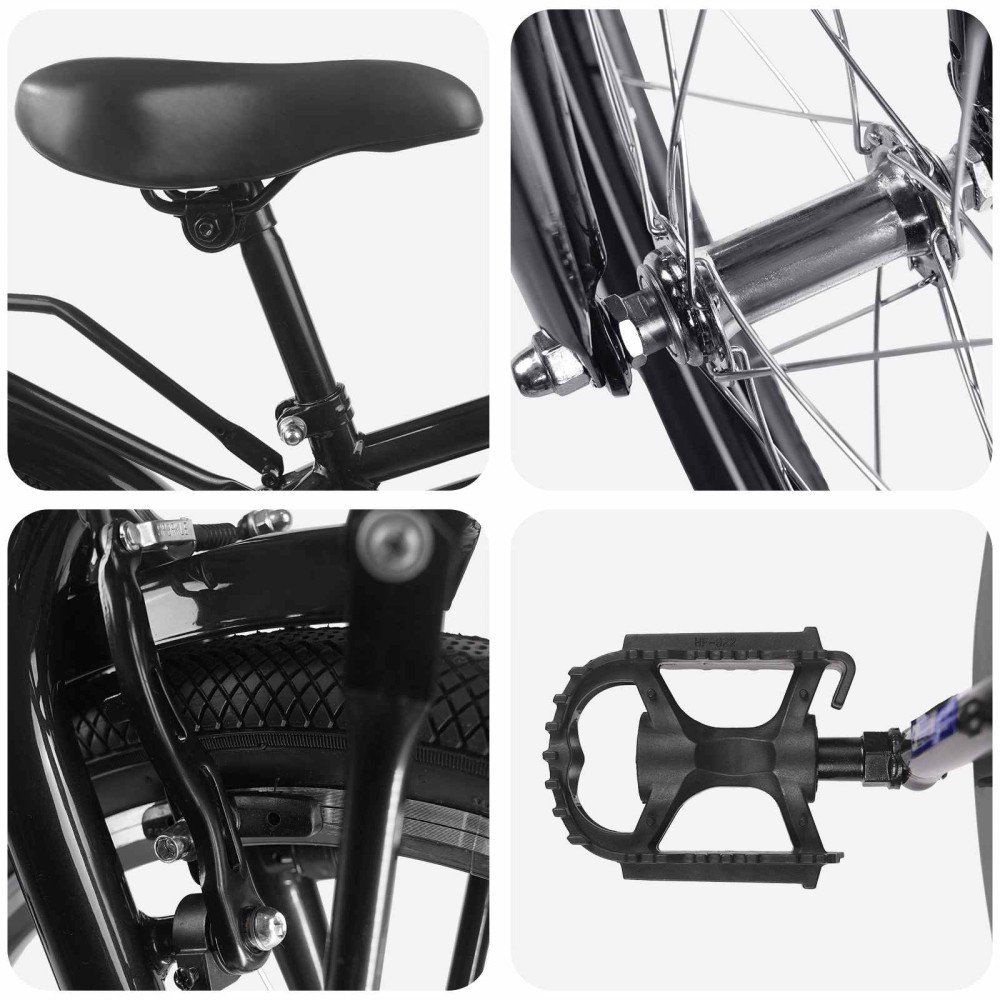 Produktbild för Barncykel 18 Tum för 5-7 år gamla Svart