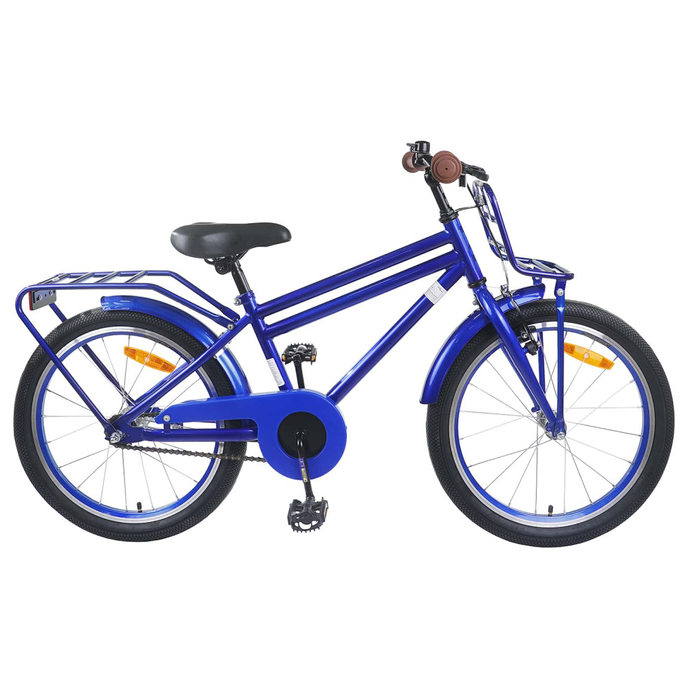 Produktbild för Barncykel 18 Tum för 5-7 år gamla Mörkblå