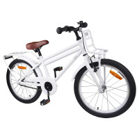 Produktbild för Barncykel 18 Tum för 5-7 år gamla Vit