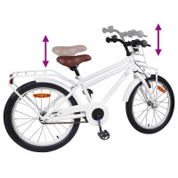Produktbild för Barncykel 18 Tum för 5-7 år gamla Vit