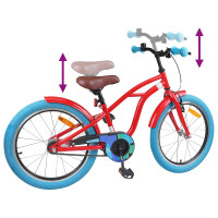Produktbild för Barncykel 22 Tum för 7-12 år gamla Röd