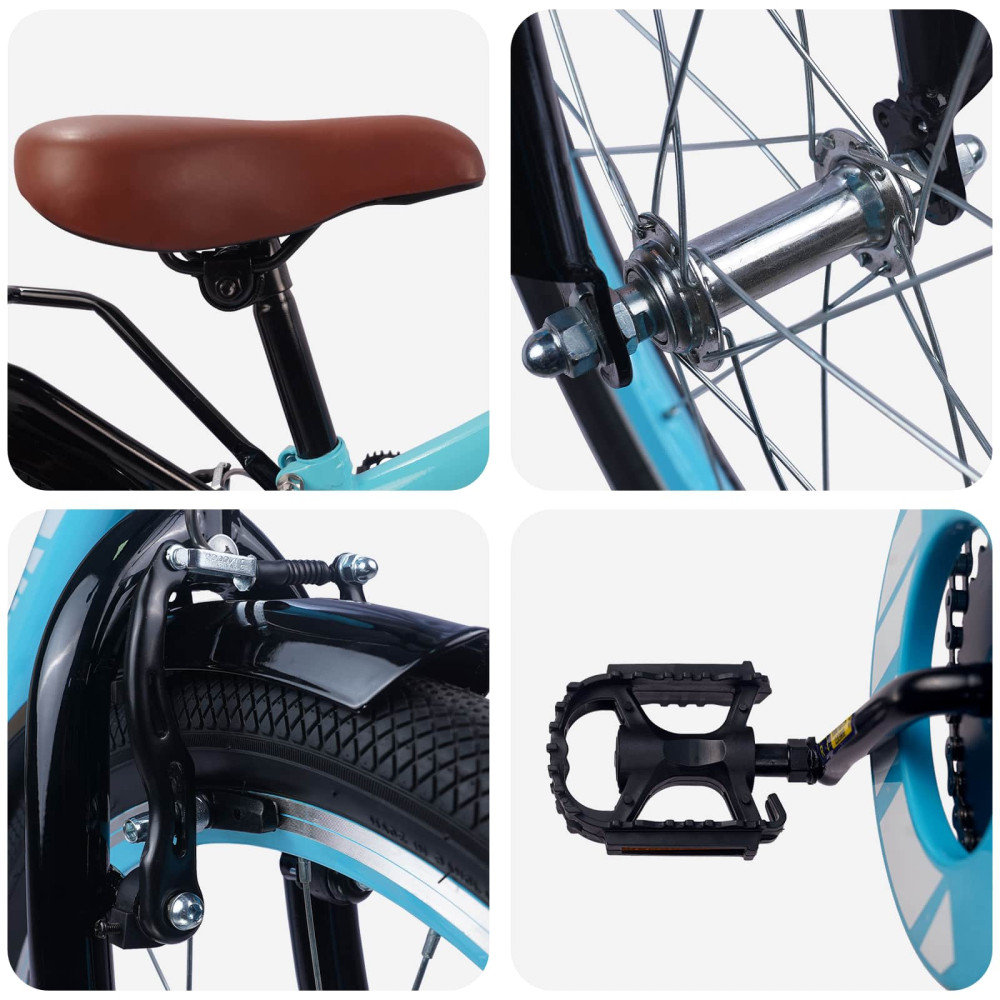 Produktbild för Barncykel 18 Tum för 5-7 år gamla Ljusblå