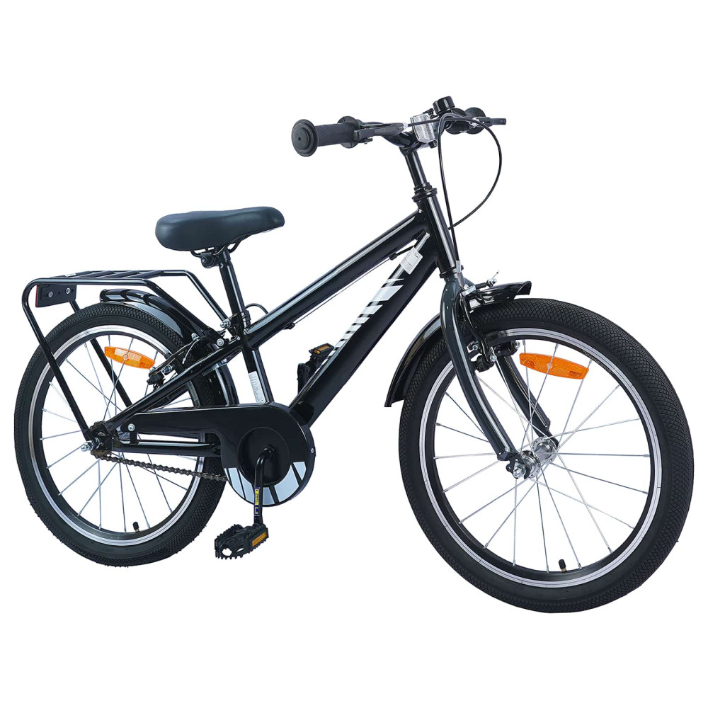 Produktbild för Barncykel 18 Tum för 5-7 år gamla Svart