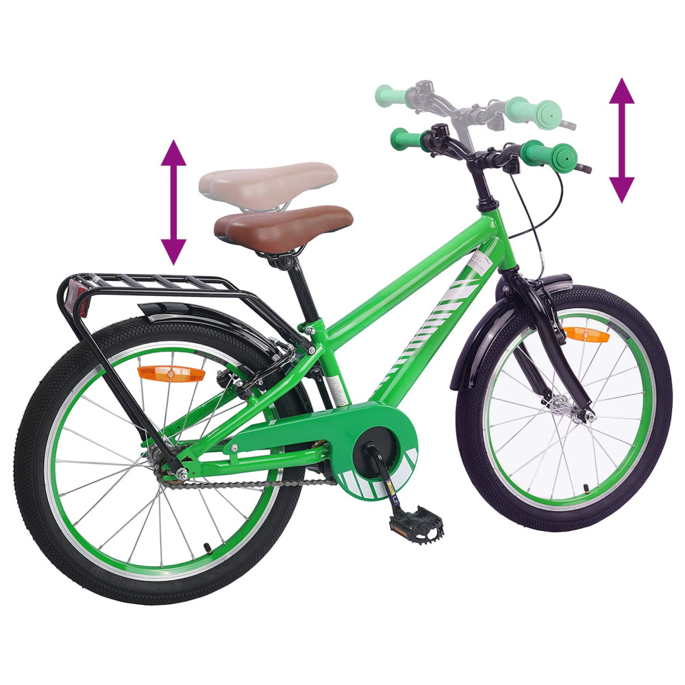 Produktbild för Barncykel 18 Tum för 5-7 år gamla Grön