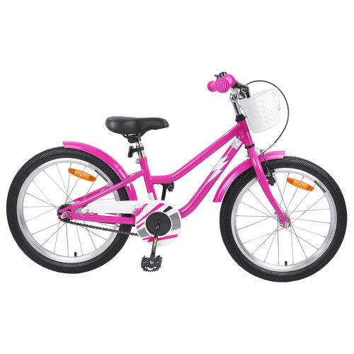 vidaXL Barncykel 18 Tum för 5-7 år gamla Mörkrosa
