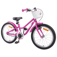 Produktbild för Barncykel 18 Tum för 5-7 år gamla Mörkrosa