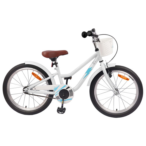 vidaXL Barncykel 18 Tum för 5-7 år gamla Vit